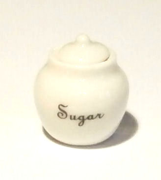 Ceramic Kitchen Storage Jar with Lid - Sugar - Large