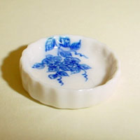 China Flan Dish Blue and White 19mm