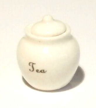 Ceramic Kitchen Storage Jar with Lid - Tea - Large