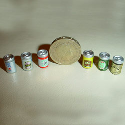 Beer can tins set of 6