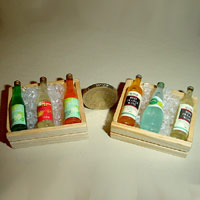 Crates Of Wines And Juices in Iced box (two boxes)